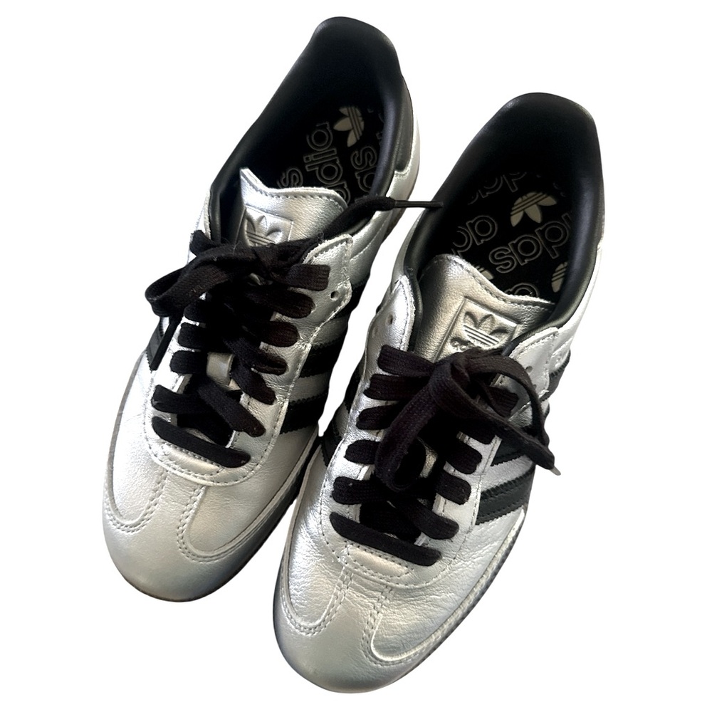 Adidas Metallic Silver and Black Samba OG